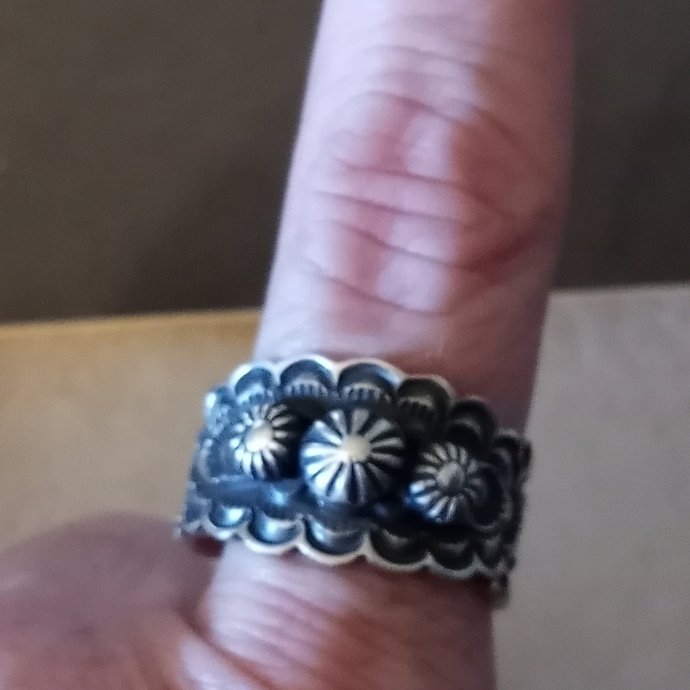 Signed SS Filagree Ring GORGEOUS size 9.5